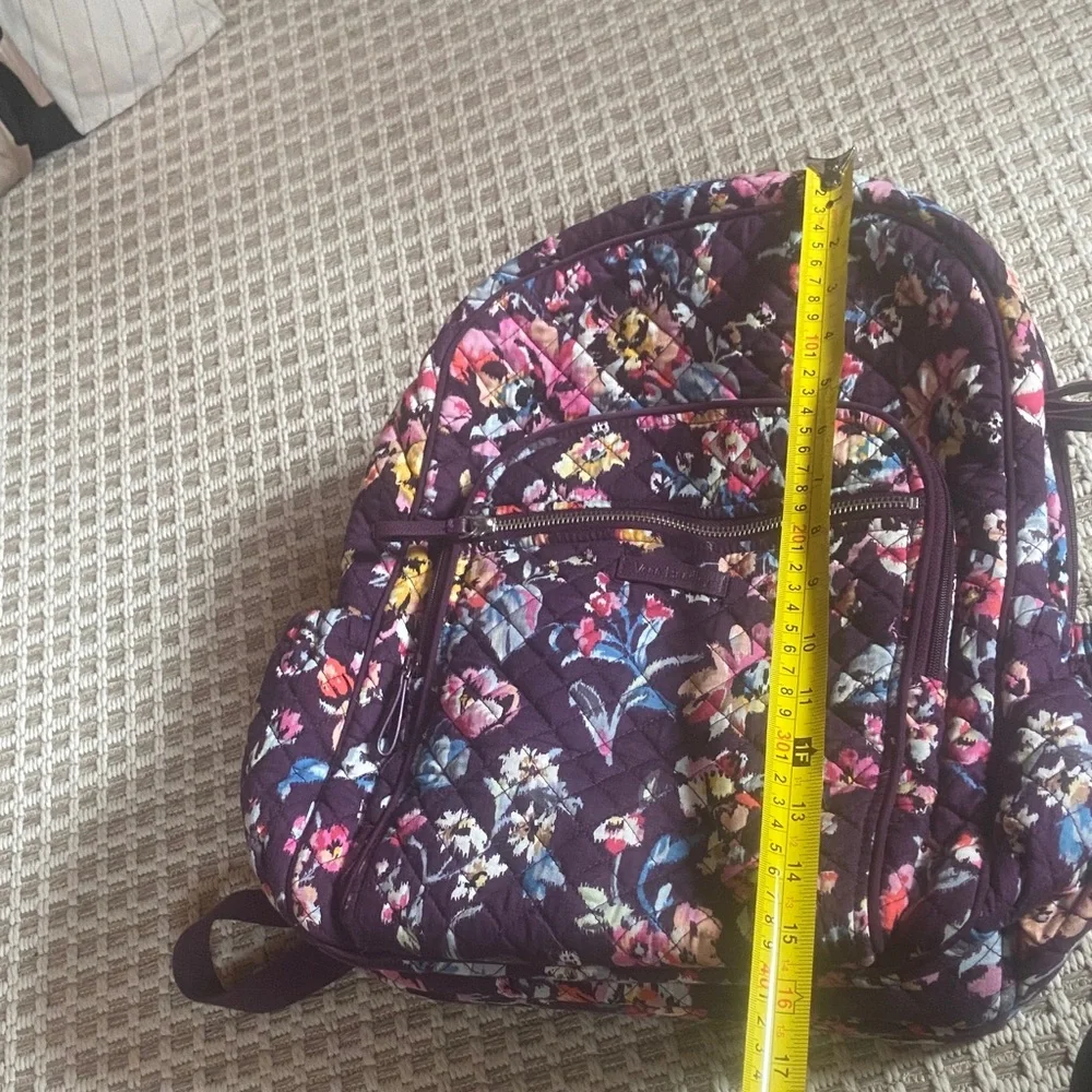 Vera Bradley Quilted Floral Backpack in Purple with Multicolor Flowers - Picture 6 of 9